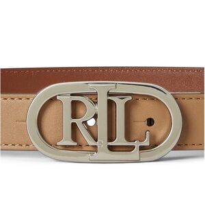 Ralph Lauren Oval-Logo Reversible
Leather Belt Camel/Tan XL